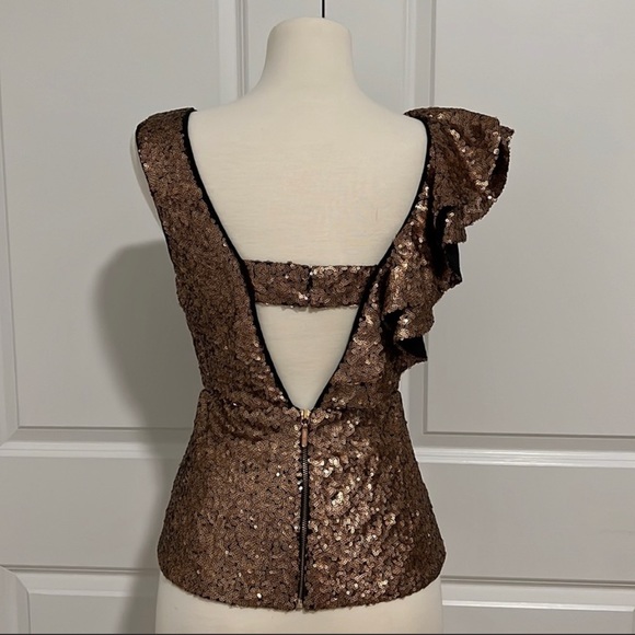 NWT Nicole Miller Artelier Sequin Blouse - Picture 2 of 4